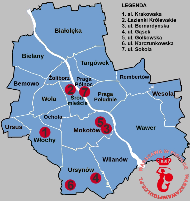 Gdzie Jest Barszcz Sosnowskiego MAPKA WARSZAWY I POLSKI Warszawa W