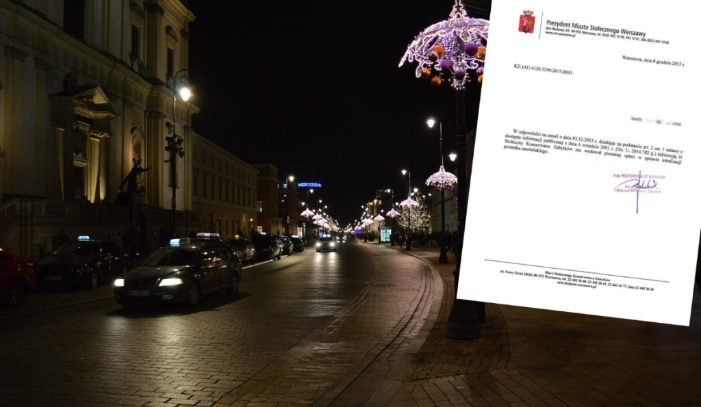 Krakowskie Przedmieście, fot. Warszawa w Pigułce / Pismo od konserwatora, fot. pomniksmolensk.pl