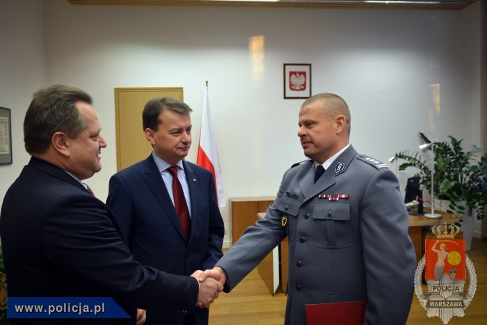 Zbigniew Maj, Komendant Główny KGP odbiera nominację na stanowisko. Fot. KSP