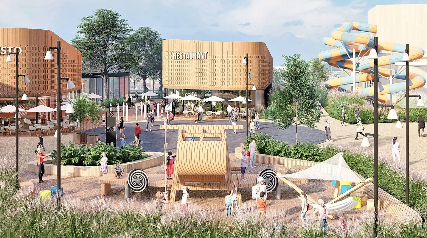 Gigantyczny kompleks handlowy powstaje pod Warszawą. Multum sklepów, aquapark i kino. Otwarcie możliwe jest już w 2028 roku